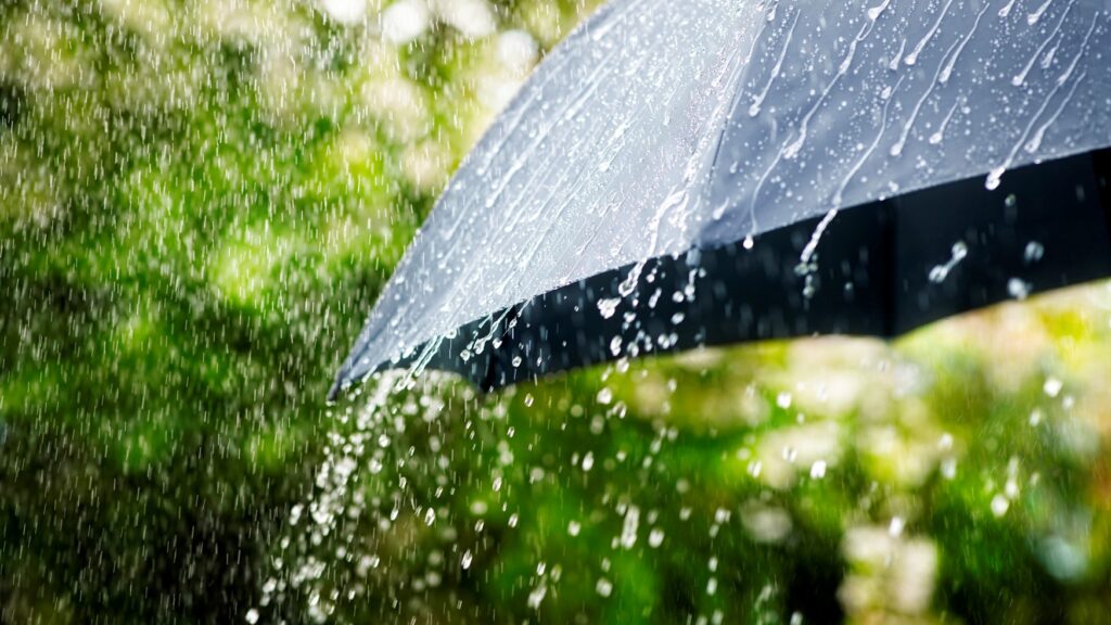 Rainfallingofablackumbrella
