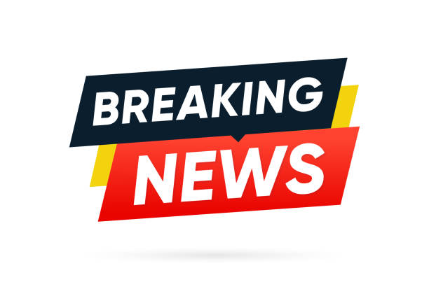 Breaking News label banner isolated vector design