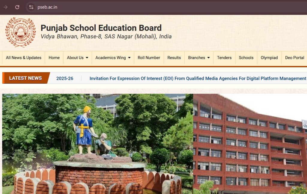 PSEB WEBSITE
