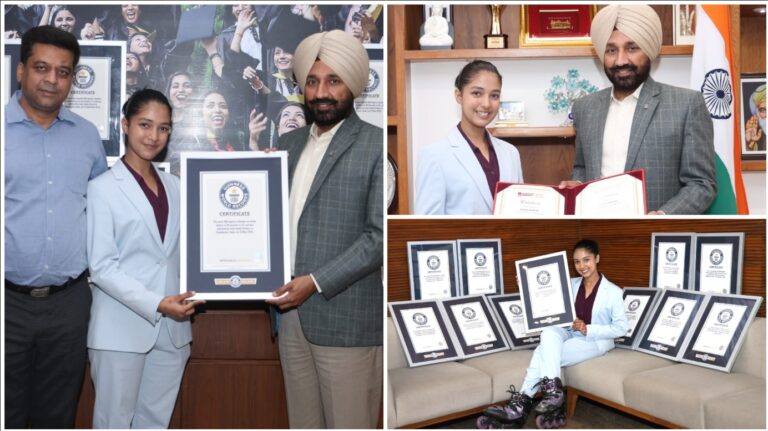 11 ਗਿਨੀਜ਼ ਵਰਲਡ ਰਿਕਾਰਡ ਬਣਾਉਣ ਵਾਲੀ ਜਾਨਵੀ ਜਿੰਦਲ ਨੇ ਸਿਰਜਿਆ ਇਤਿਹਾਸ